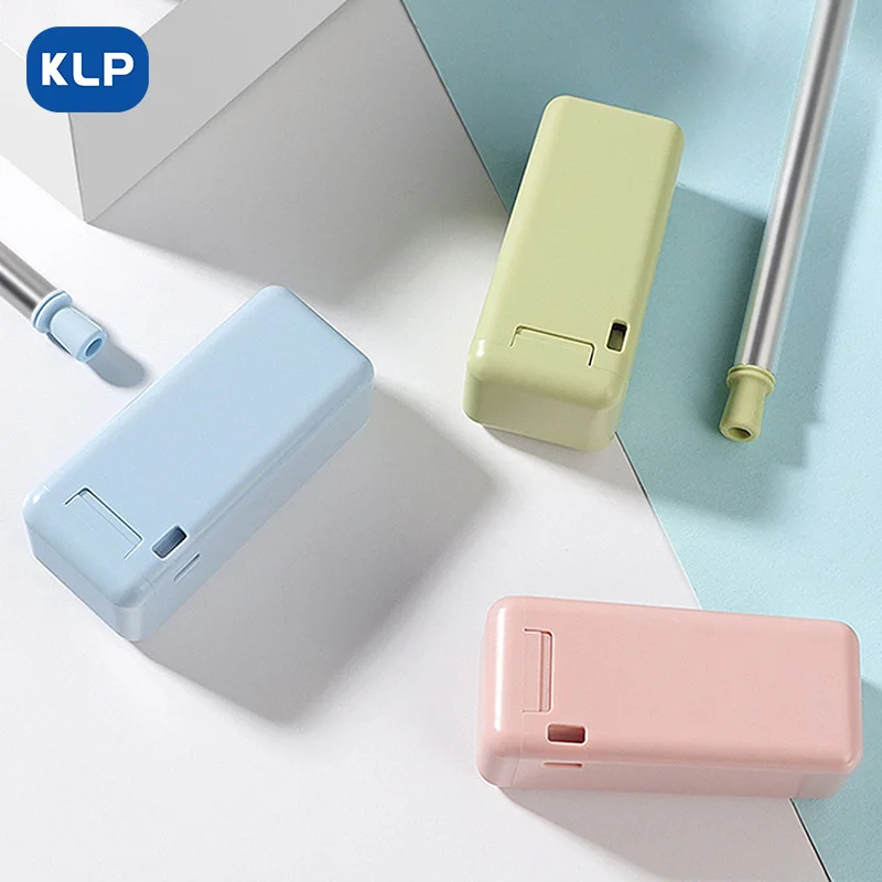 Klp Складные Металлические Трубочки 1 Шт. Экологически Чистые Утолщенные Для Питья