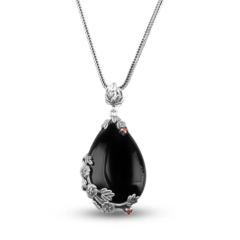 Серебряное ожерелье YYSuniee с красным агатом