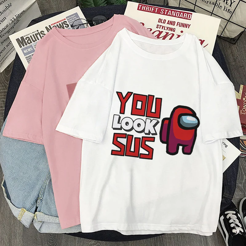 

Game Villain T-shirt Women Sudaderas Harajuku Aesthetic White Tops Streetwear Tshirt 2021 New Summer Fashion Y2k Female T Shirt