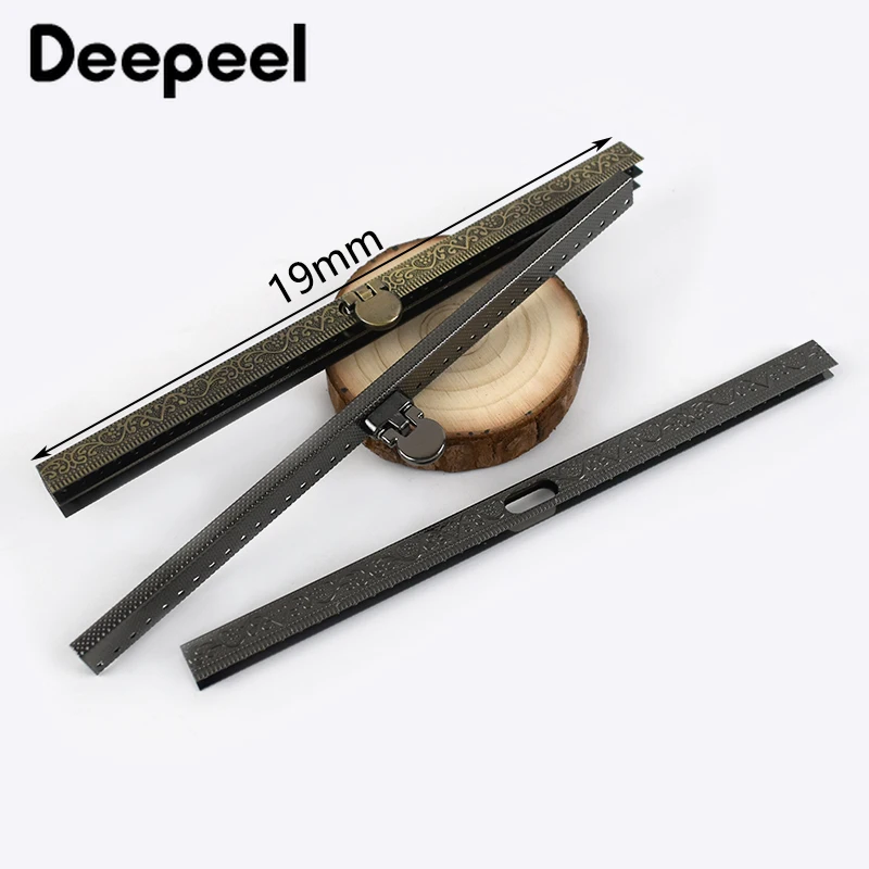 5PCS Deepeel 19cm Metal Embossed Purse Frame Bag Lock Clutch Coin Bags Clasp Sewing Hardware Wallet Accessories HandBag Parts | Багаж и