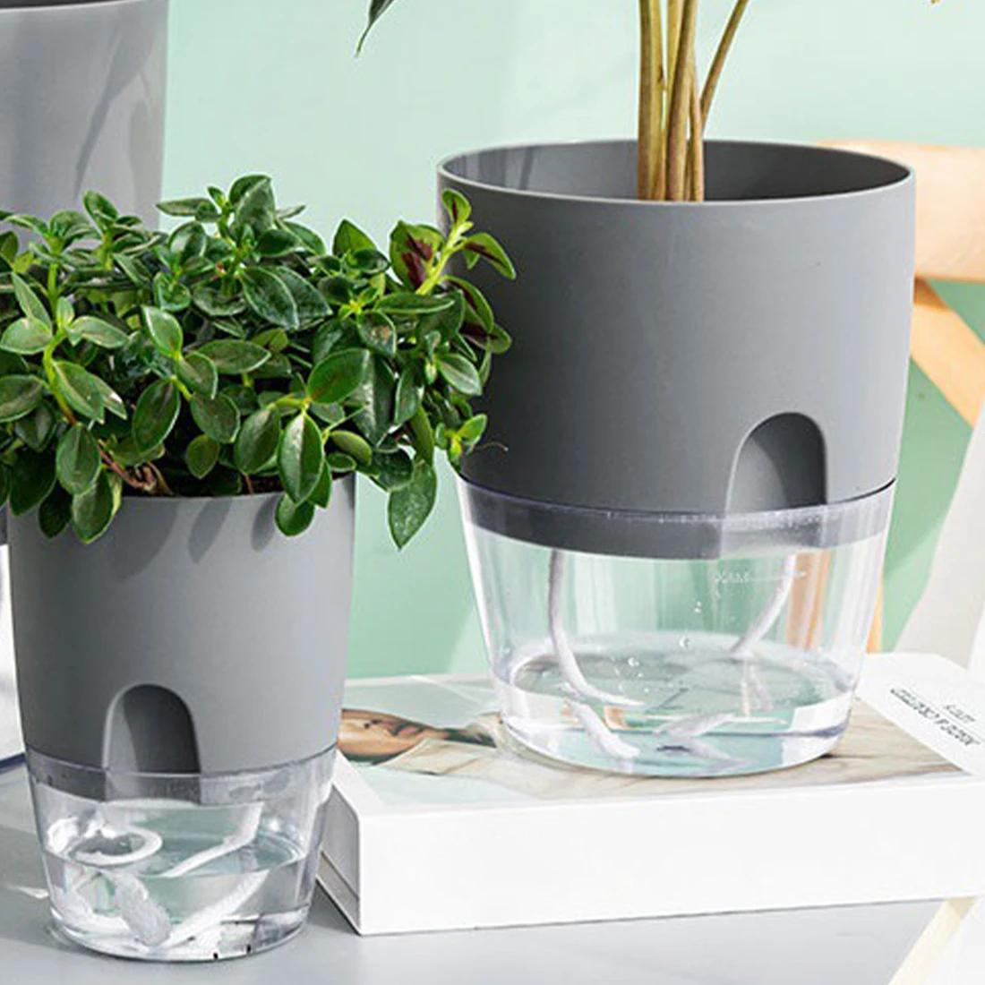 

Automatic Watering Flower Pot Corrosion Resistant Succulent Plant Pot Reusable Double Layer Plants Basket Garden Supplies