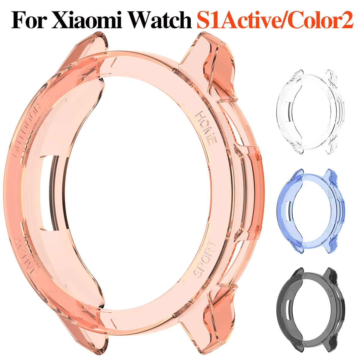 Чехол из ТПУ для Xiaomi Watch Color 2/S1 активный бампер аксессуары протектор полый чехол