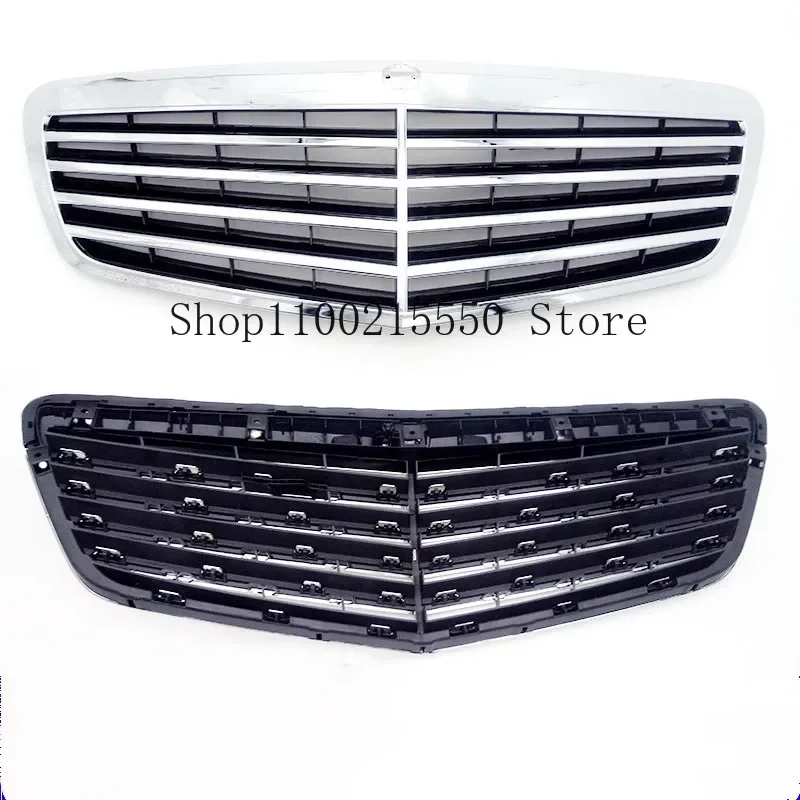 Для Mercedes Benz W221 S Class Grille 2009-2013 OEM 2218800483 Серебристая средняя сетка переднего бампера
