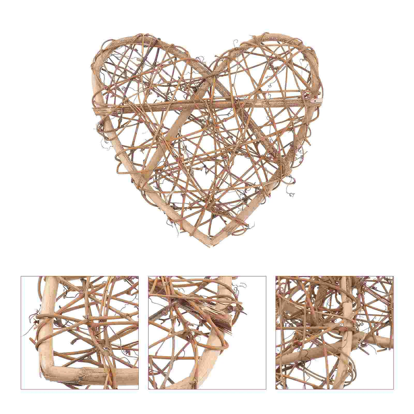 

Wreath Heart Vine Wreaths Christmas Grapevine Twig Craft Wall Hanging Branch Natural Garland Decorative Rattan Village Diy Door