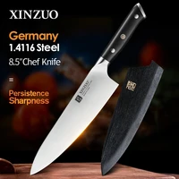 xinzuo 8 5 inch chef knife german 1 4116 stainless steel kitchen knives new arrival cooking accessory tools with ebony handle