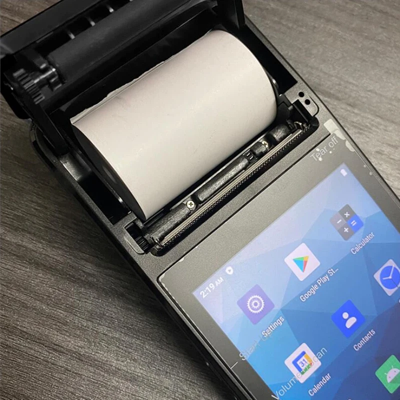 Android 11 POS PDA терминал 4G сеть 1D сканер со встроенным термальным чеком Bluetooth принтер