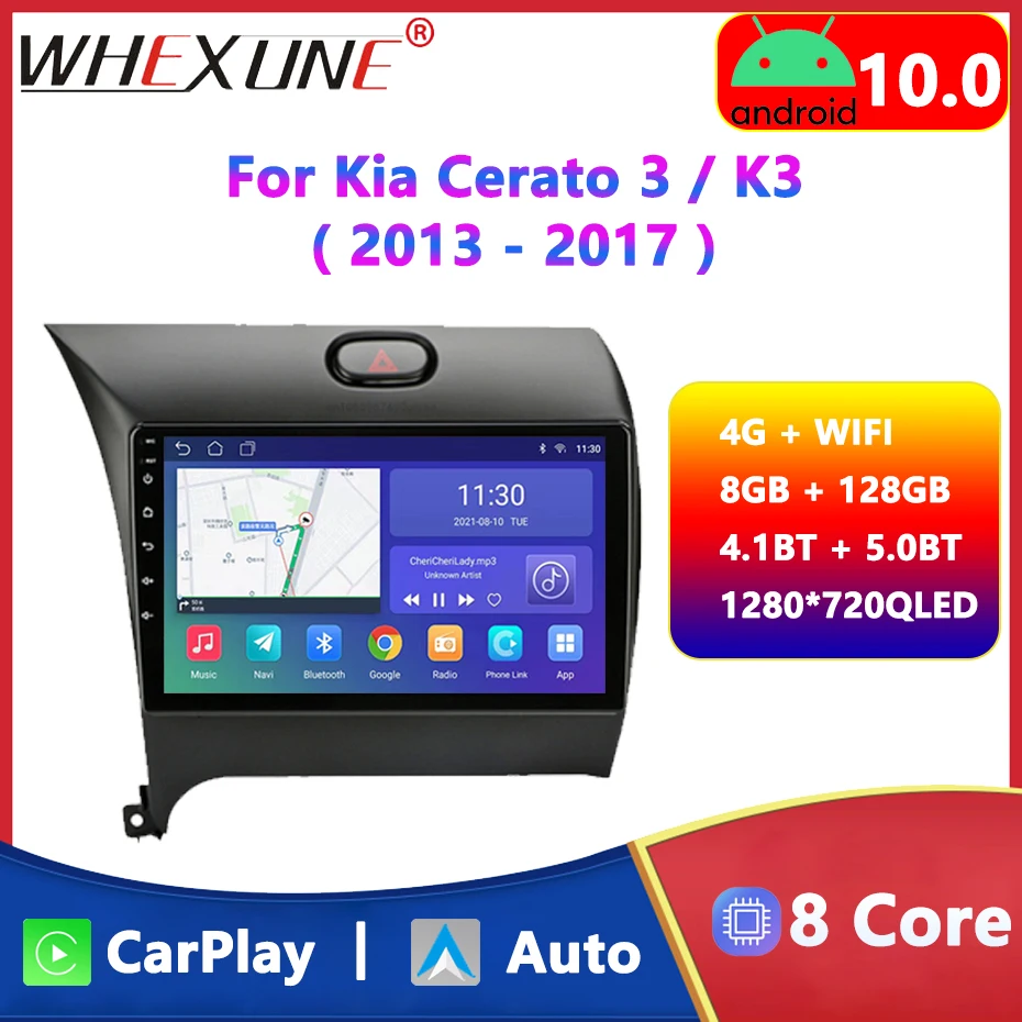 

For Kia K3 Cerato Forte 2013 - 2017 3 YD Tuner Android 10.0 Car Radio Stereo Multimedia Video Player GPS Navigation Auto Carplay