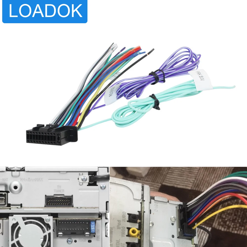 Radio Wire Harness Connector Adapter Cable For Kenwood Dnx D