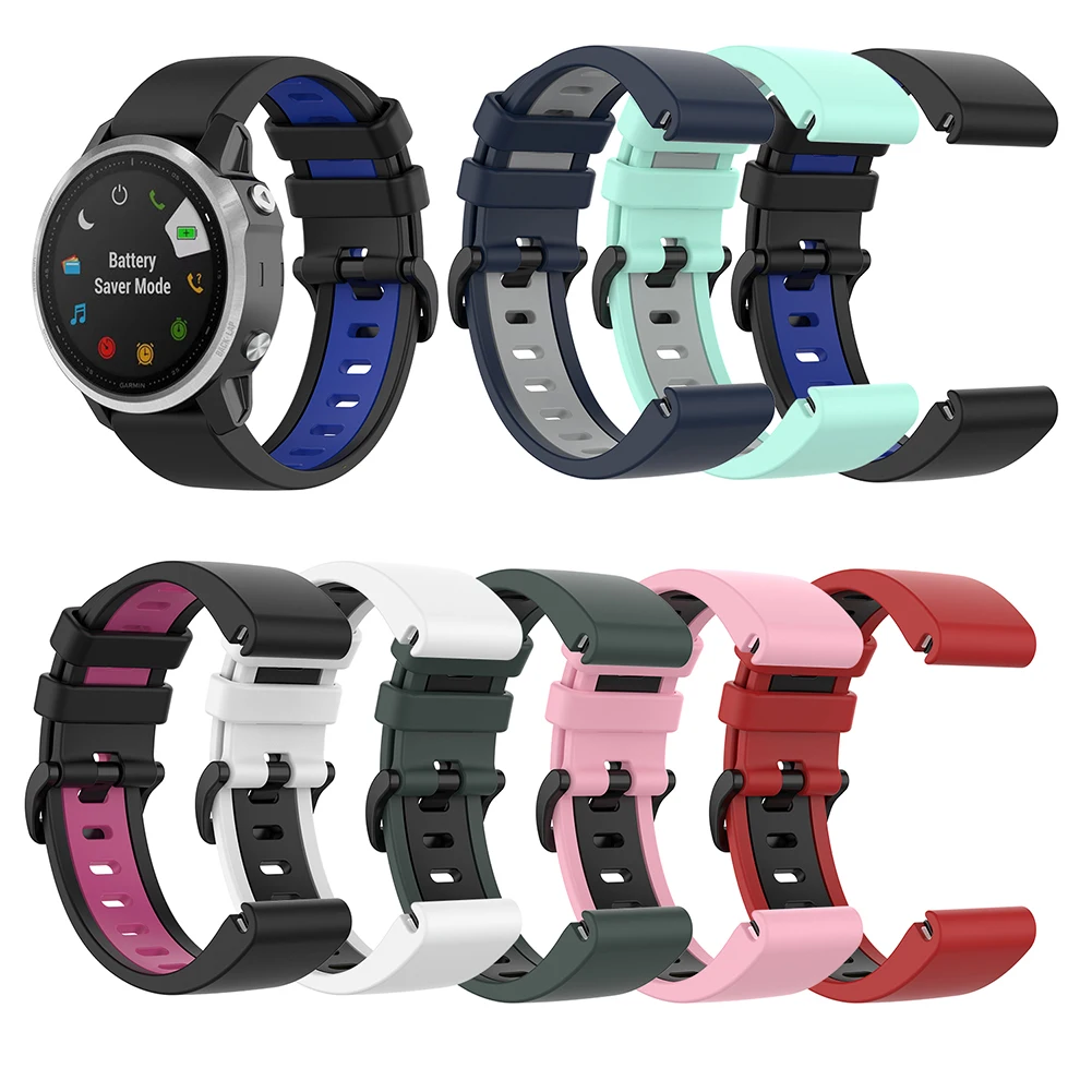 

Ремешок силиконовый для наручных часов Garmin Fenix 7S / Fenix 6S / Fenix 6S Pro, сменный спортивный браслет с отвертками