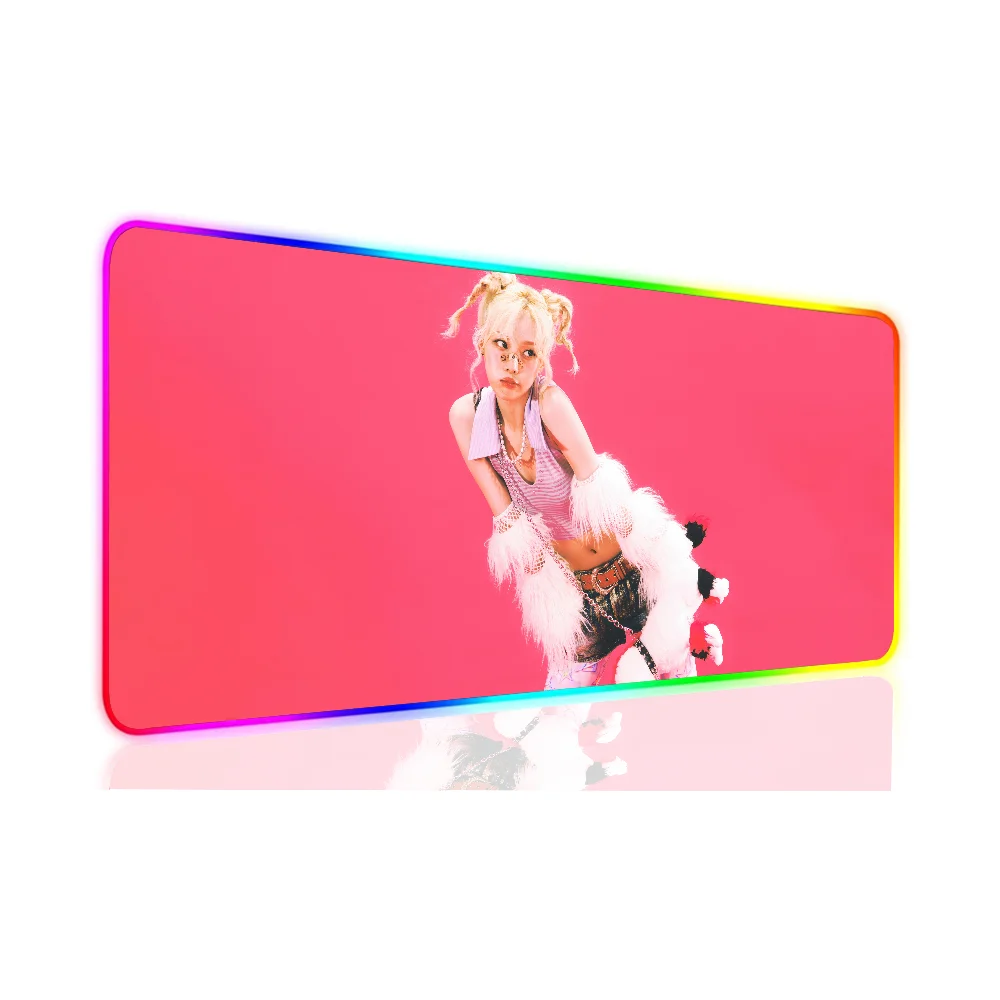 1 шт. зимние игровые коврики для мыши Kpop Girl Group Aespa XXL RGB HD цвет черный яркая