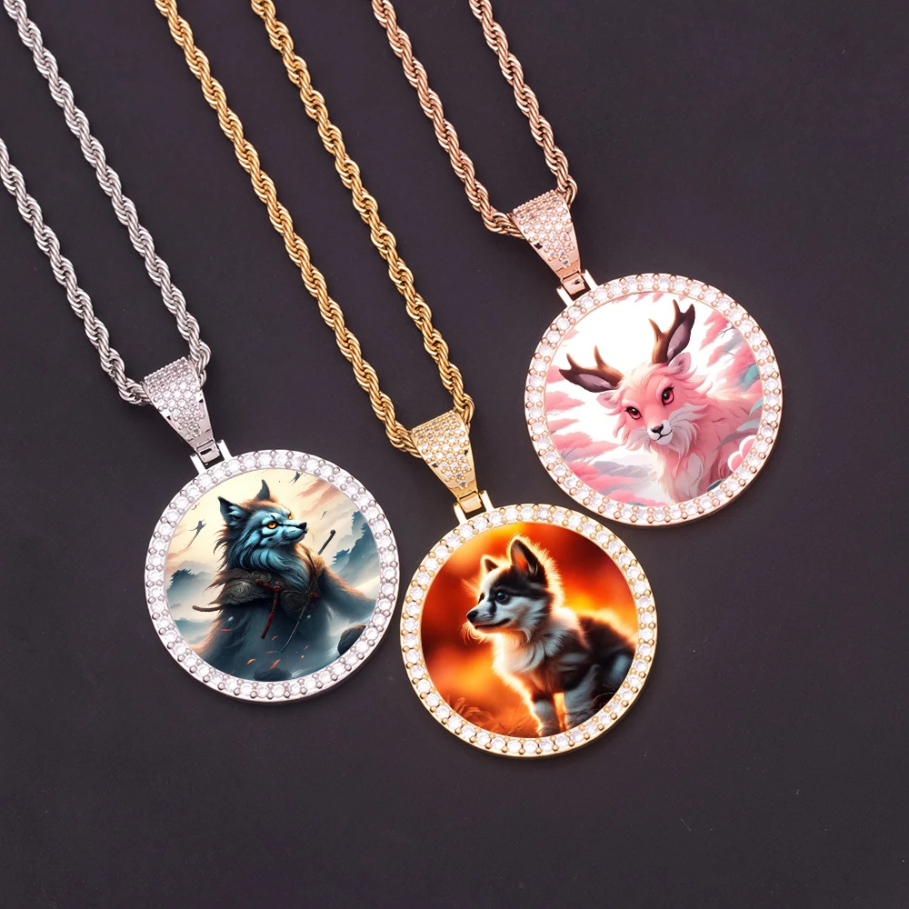 Украшения для рукоделия в стиле хип-хоп размером 35 мм с зеркальным покрытием из