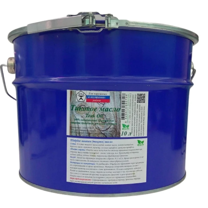 Тиковое (Твёрдое льняное) масло. 10 л.