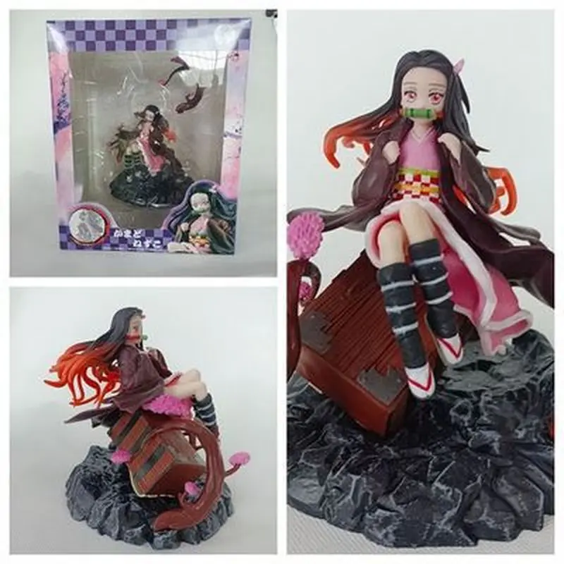 

18cm Demon Slayer Kamado Anime Figure Nezuko Pvc Action Figure Toy Kimetsu No Yaiba Statue Adult Collectible Model Doll Kid Gift