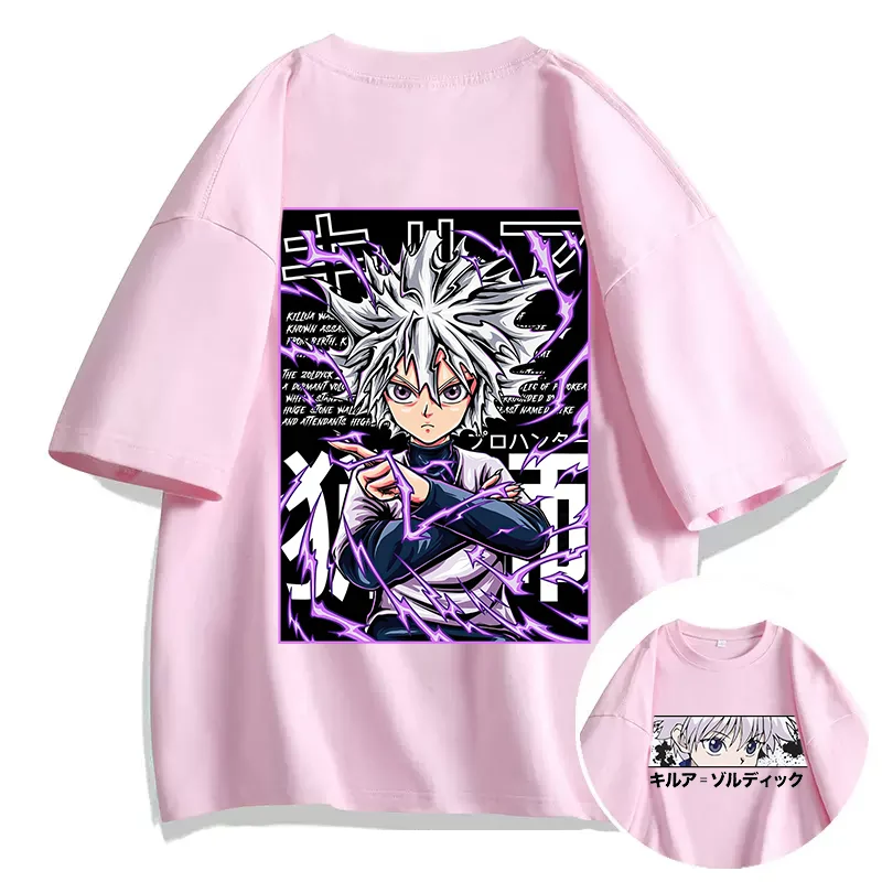 Anime Hunter x KILLUA ZAOLDYECK Print T Shirt Couple student street sports casual T-shirt
