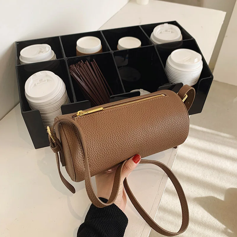 

fall and winter of 2020 the new fashion atmosphere inclined shoulder bag web celebrity western style cylinder package