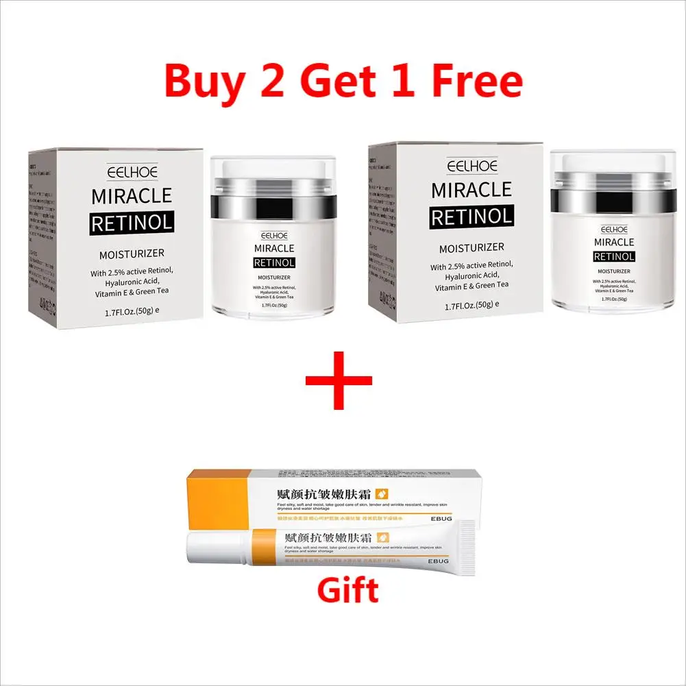 

Buy 2 Get 1 Free Retinol Wrinkle Removal Cream Instant Anti Aging Firming Lifting Fade Fine Lines Moisturizing Smooth Skin Care