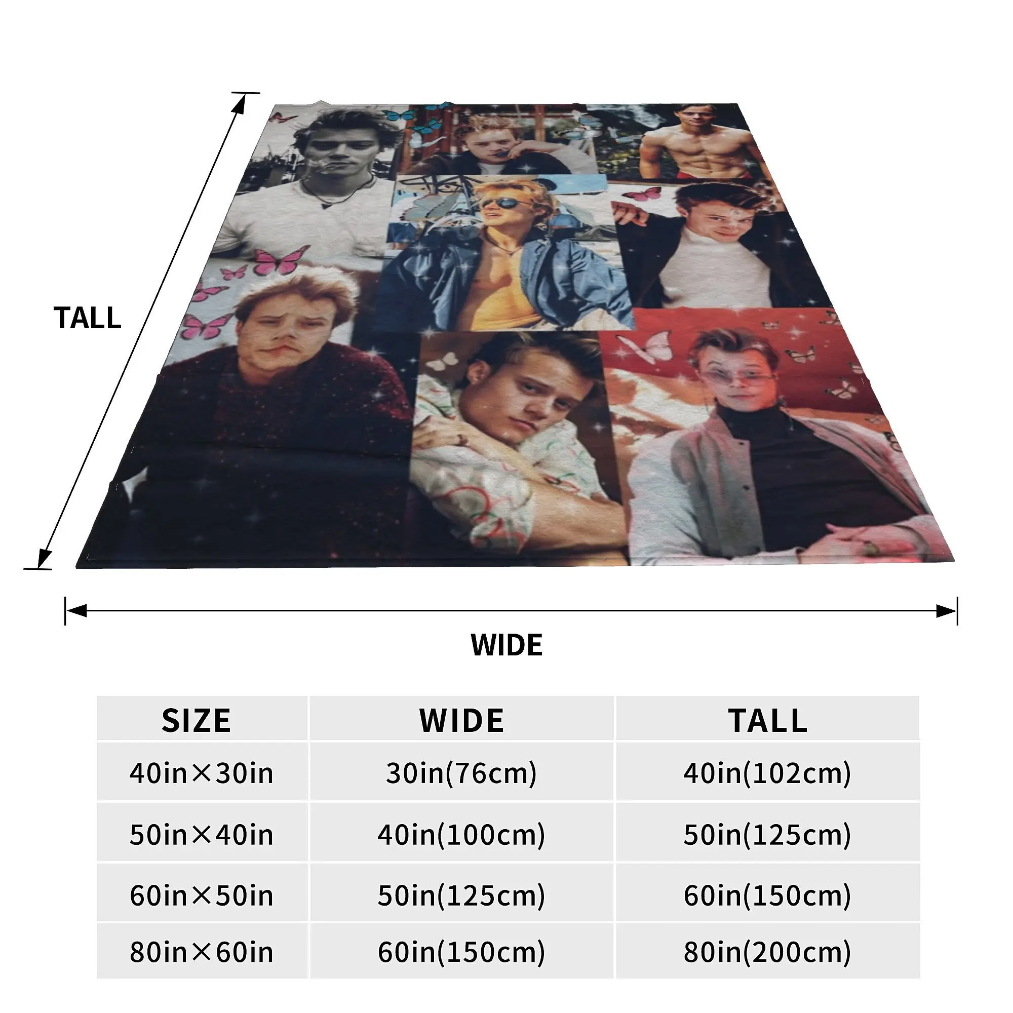 Rudy Pankow JJ Maybank фотоколлаж пледы для дивана мягкое пушистое плюшевое одеяло 50x60