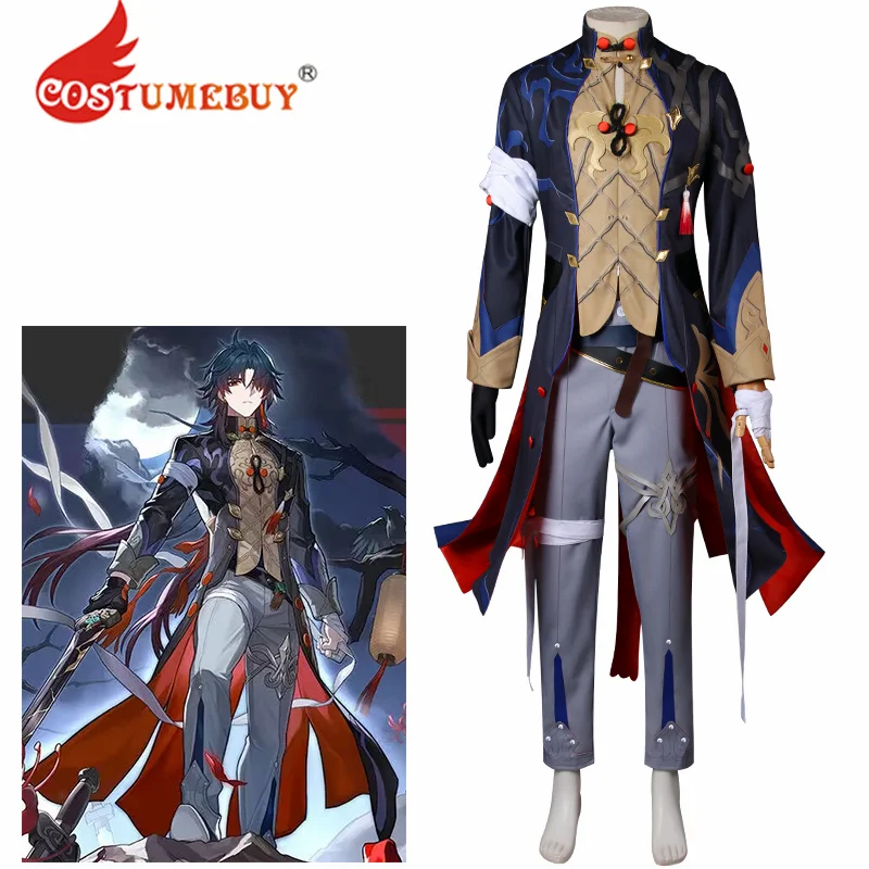 

Костюм для косплея для мужчин Honkai: Star Rail Blade, голубой костюм, Униформа, наряд для Хэллоуина