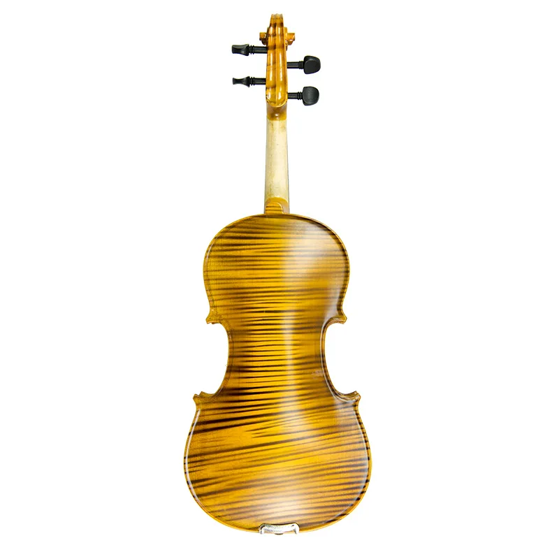 Handmade Stain Varnish Outstanding Fiddle Full Size 4/4 Violin Stradivari Genuine Hand-inlaid For Beginner Advanced Players SET enlarge