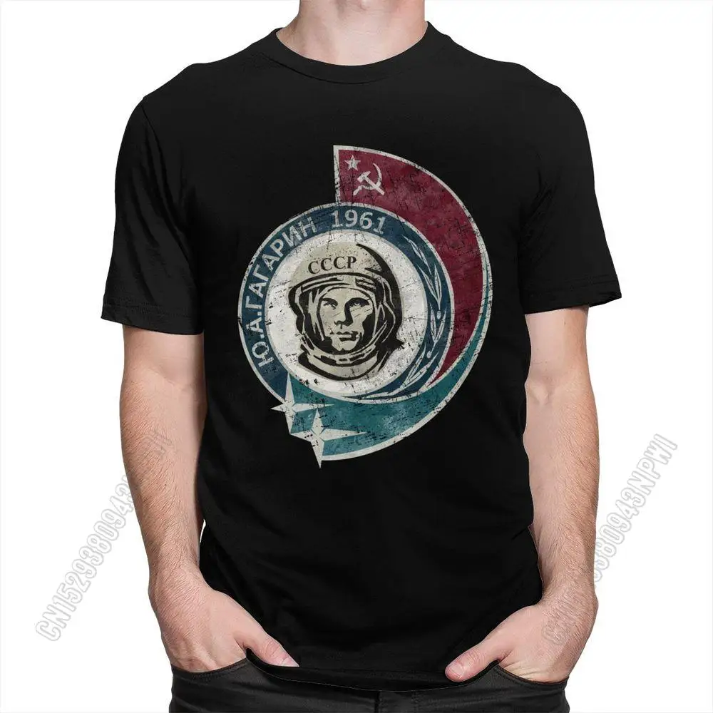 

Cccp Yuri Gagarin 1961 T Shirt Homme 100% Cotton Ussr Cosmonaut T-Shirt Soviet Union Astronaut Tee Short Sleeved Tshirt