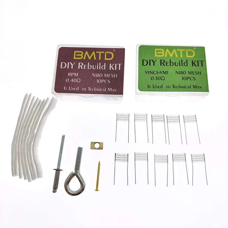

Rebuild Kit for RPM Coil VM1 0.3ohm 0.4ohm Replacement Coil for VINCI-VM1 Mod Drag X Pod Kit RPM Ni80 Mesh Opening Tool Kit