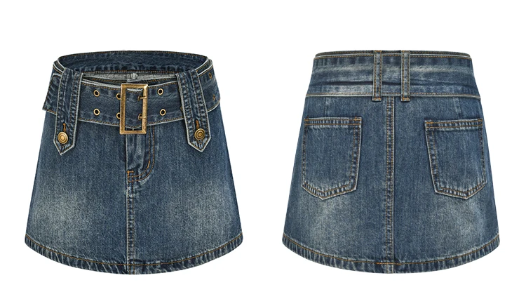 YrightMwrong Женские джинсовые шорты blue