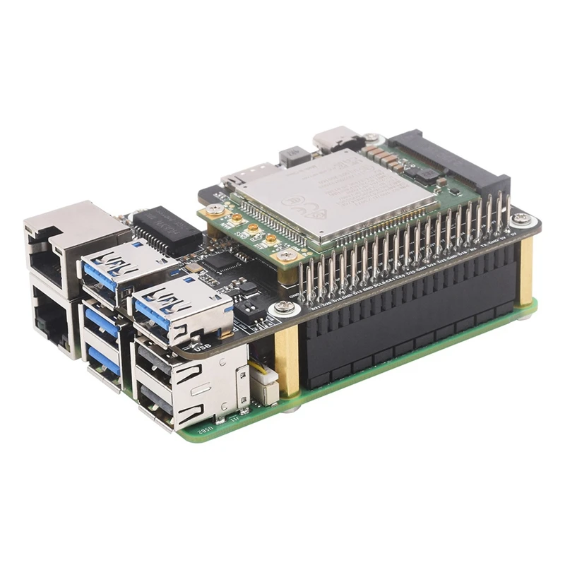 Для Raspberry Pi 5-Pcle к Minipcle Gbe USB3.2 HAT + Gigabit Ethernet SIM7600G-H модуль 4G поддерживает Minipcie