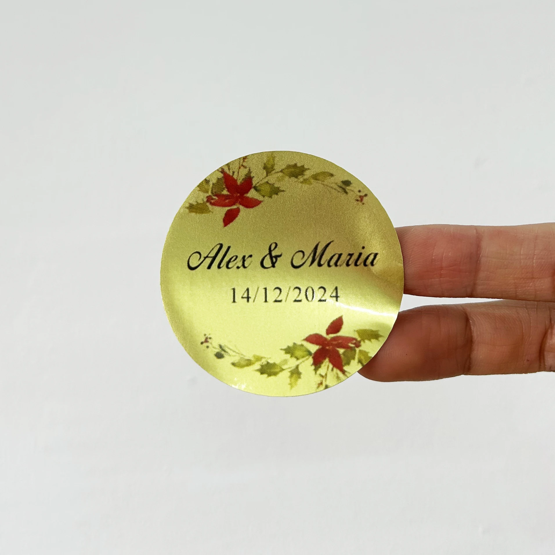 Легкие матовые золотые наклейки по индивидуальному заказу персонализированный