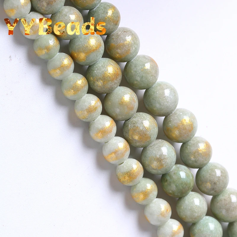 

Бусины Из Камня яблочного зеленого лазурита для изготовления ювелирных изделий, круглые бусины подходят для браслетов и ожерелий ручной ра...