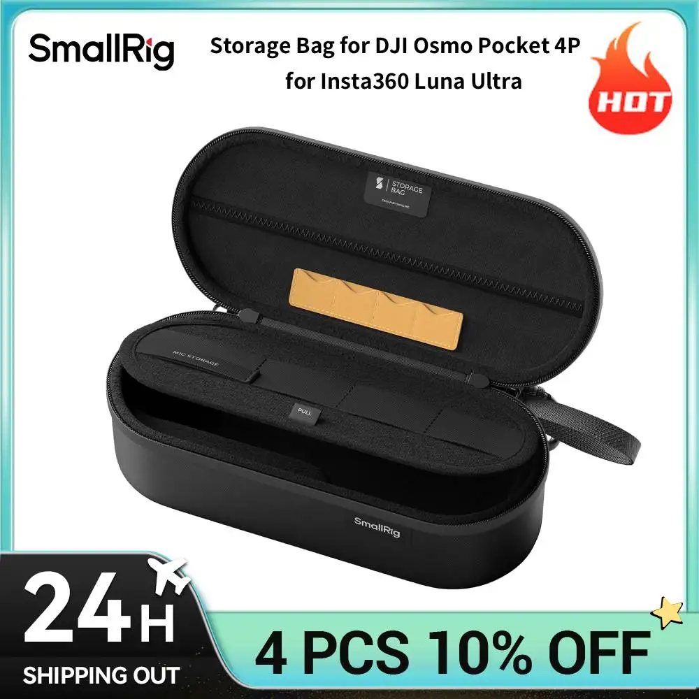 Фото Водонепроницаемая сумка SmallRig для DJI Osmo Pocket 4P и Insta360 Luna Ultra с удобным ремешком на запястье для организованного хранения №1