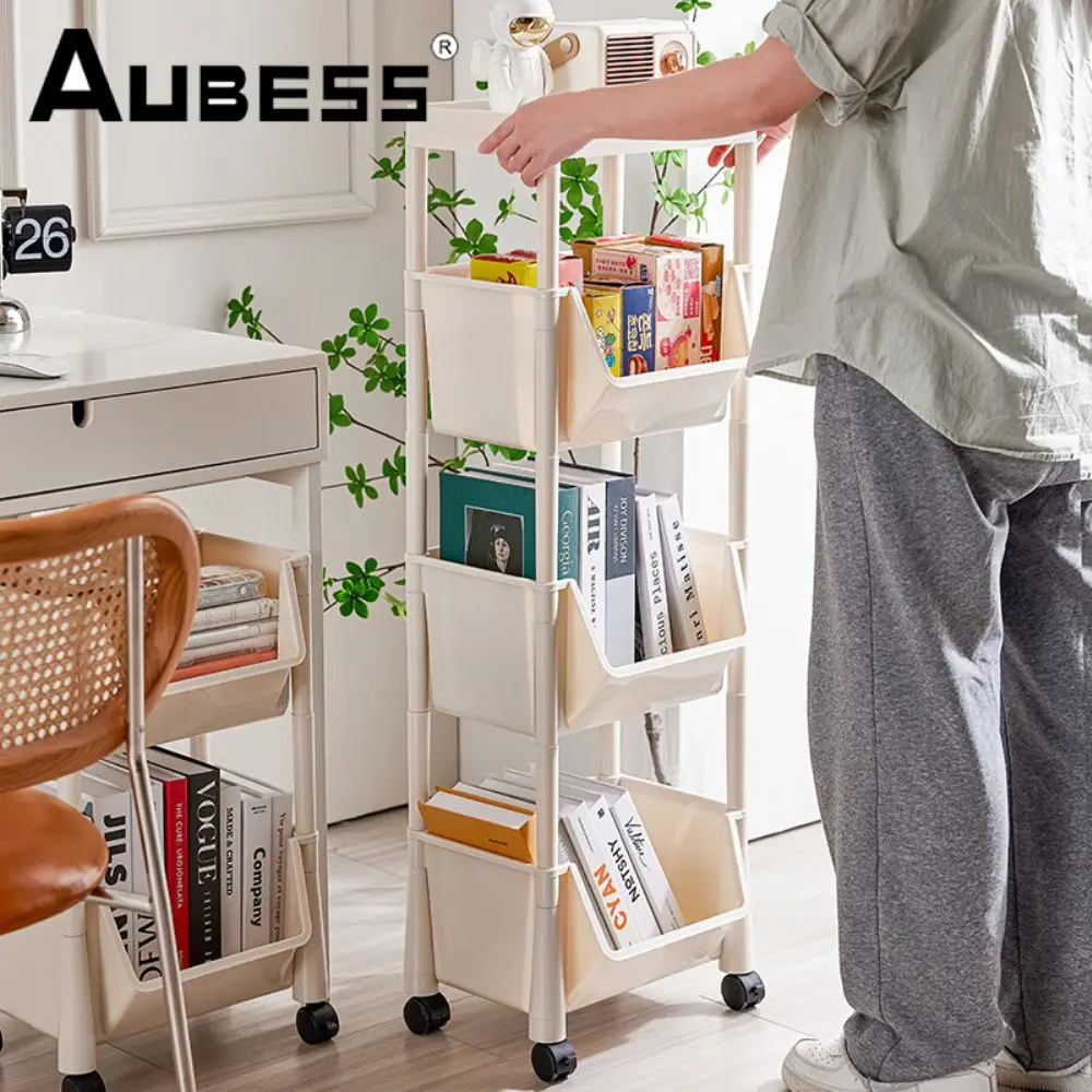 

Multi-layer Storage Cabinet Household High Quality Multi-functional Simple With Wheels For Student Living Room Home Floor