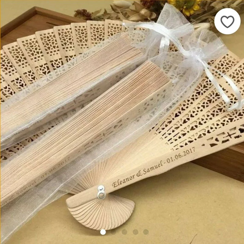 

50pcs Bridesmaid Gift Wedding Favours Communion Gifts for Guests Christening Favors Souvenirs Fan Hand Fans Party Details Guests