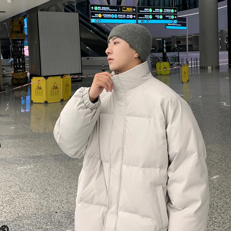 Winter Jacket Men Warm Fashion 6-color Casual Thickened Down Jacket Men Korean Loose Thick Short Coat Mens Parker Clothes M-2XL