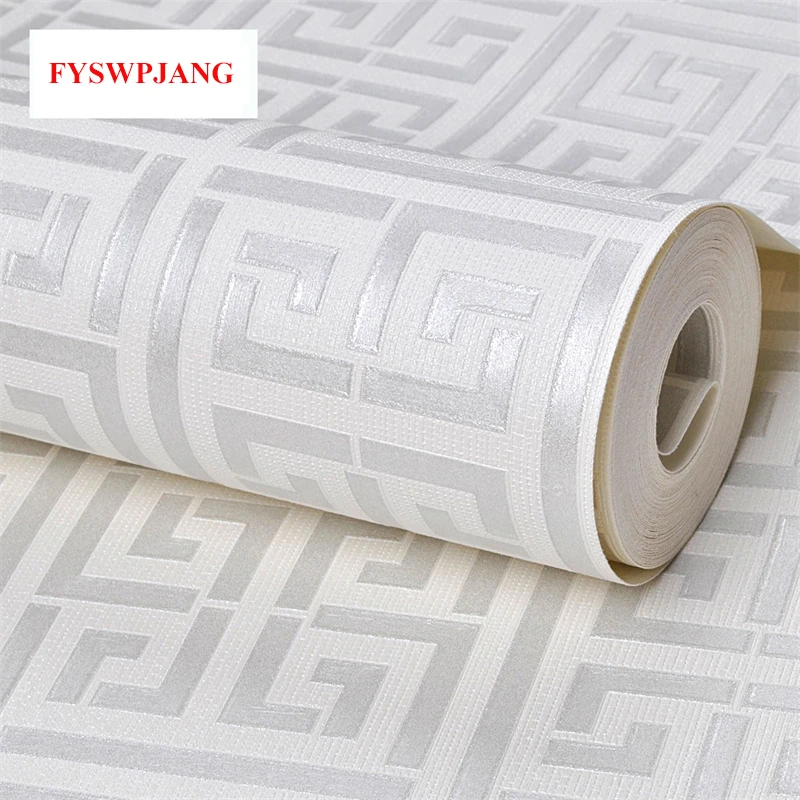 

Greek Key Lattice Modern Geometric Wallpaper Hotel Study Background Wall PVC Bathroom Waterproof Home Decoration Stickers 3d