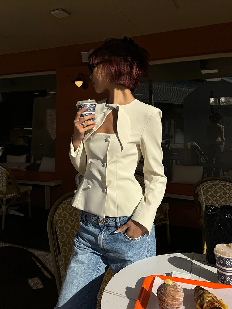 VanessaLab Ранняя весна новая коллекция простой и универсальный вязаный кардиган с