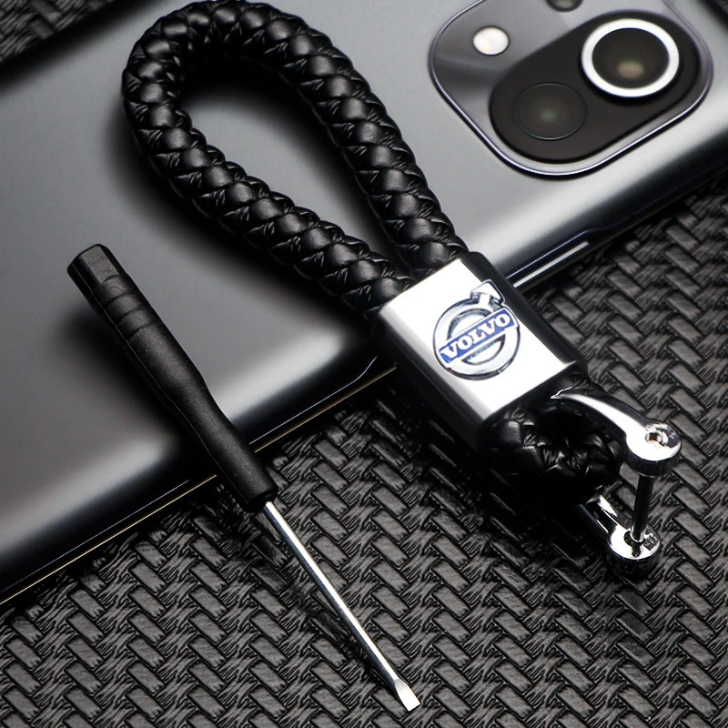 

Автомобильный брелок с логотипом ручной работы, нейлоновый плетеный веревочный брелок для ключей с защитой от потери для мужчин и женщин, подарки для Volvo V70 V60 V50 S80 S40 S60 C70 Xc60