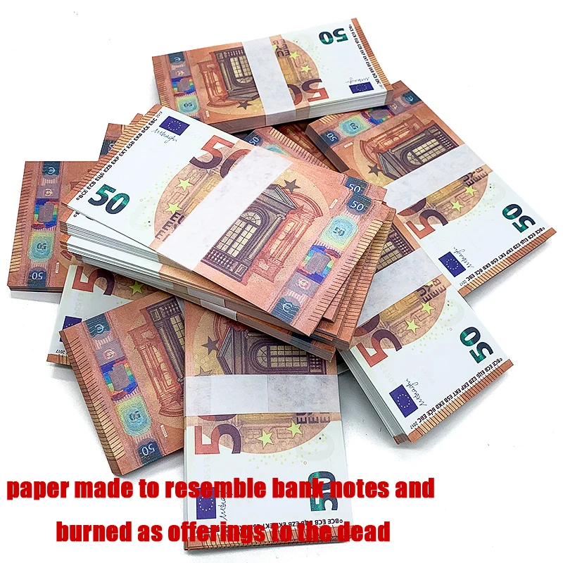 

100pcs Bar atmosphere Money Paper Heaven Hell Bank Notes Currency Prop Ancestor Money Hell Money Incense Paper Sacrifice Joss