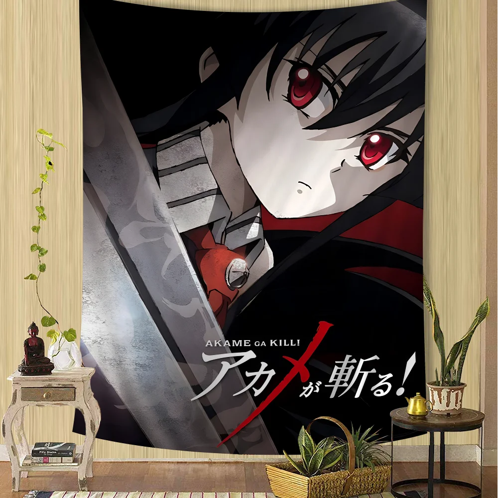Японский классический аниме Akame Ga KIL DIY настенный гобелен подвесной Таро хиппи