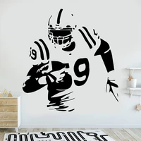 modern home decor american football player sticker vinyl interior wall art kids teens boys room sport transfer film decals g015