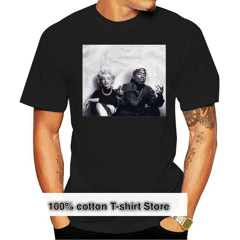 

Мужская/Женская Мужская футболка Мэрилин Монро Тупак Шакур