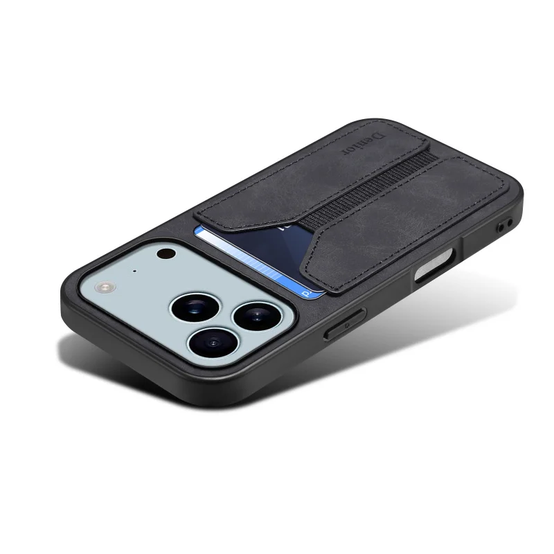 Фото Чехол-накладка PURetro из искусственной кожи с узором для iPhone Air/17, эластичный чехол для телефона с отделением для карт для Apple 17 Pro Max, чехол для iPhone №2
