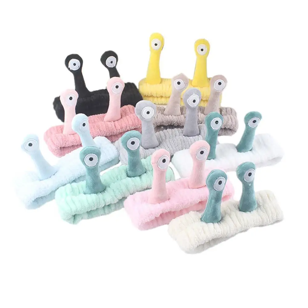 

Cartoon Big Eye Snail Headband Cute Elastic Wash Face Makeup Hair Band Soft Warm Coral Fleece Hairbands For Women Girls Tur N1Q5