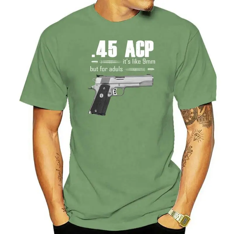 Coincard Guns T-Shirt .45 ACP It's Like 9mm But for Adults Bullet Shoot Gunner
