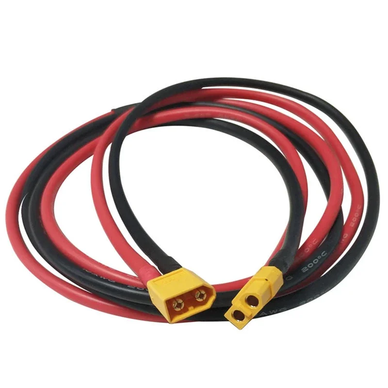 Переходник с разъемом папа и мама силиконовым проводом 14AWG