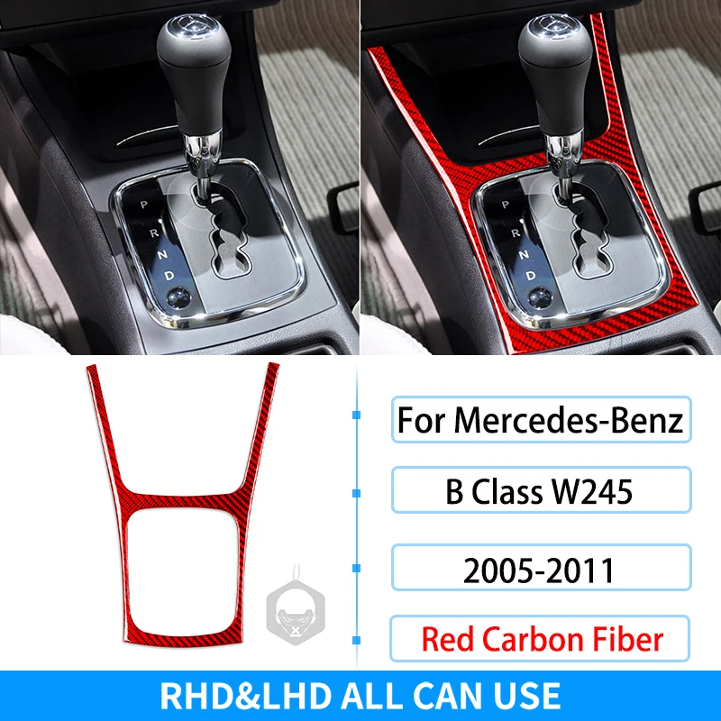 

Накладка из углеродного волокна для Mercedes Benz B-Class W245 2005-2011, передвижная панель, наклейка для отделки интерьера автомобиля, декоративные аксессуары
