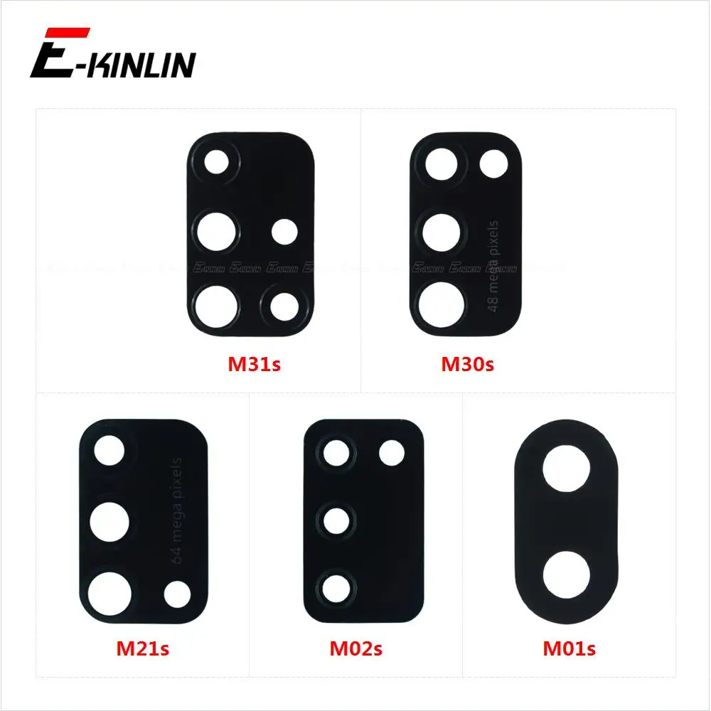 

Объектив задней камеры с клейкой-наклейкой для Samsung Galaxy M01s M02s M21s M30s M31s Стеклянные запасные части для задней камеры