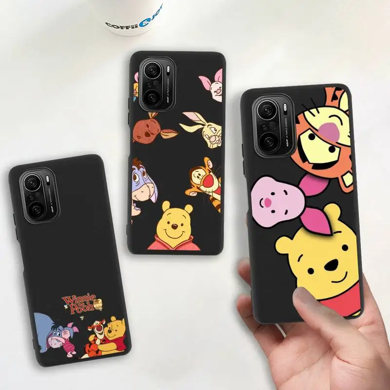 

Cute Bear Winnie The Pooh Phone Case for Redmi 9A 8A Note 11 10 9 8 8T Redmi 9 K20 K30 K40 Pro Max Silicone soft Cover