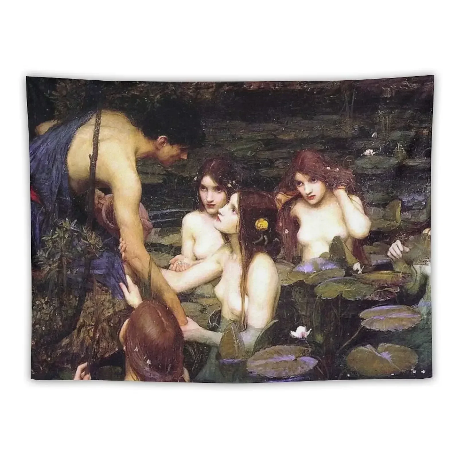 HYLAS AND THE NYMPHS - WATERHOUSE Гобелен Милый декор комнаты Украшение стены дома