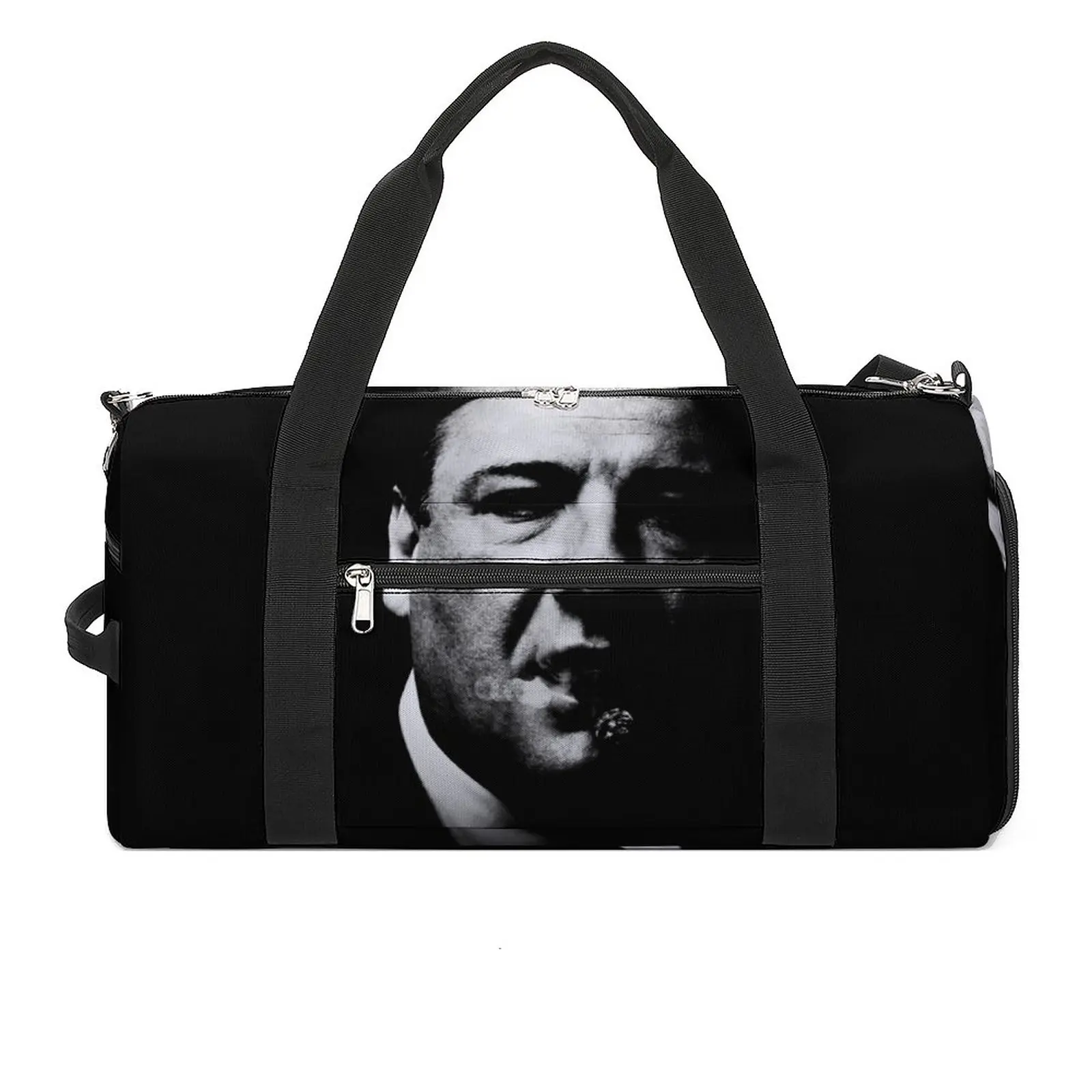 

Tony Soprano Sport Bags Crime Drama Tv Series with Shoes Gym Bag Outdoor Men Custom Handbag Travel Vintage Fitness Bag