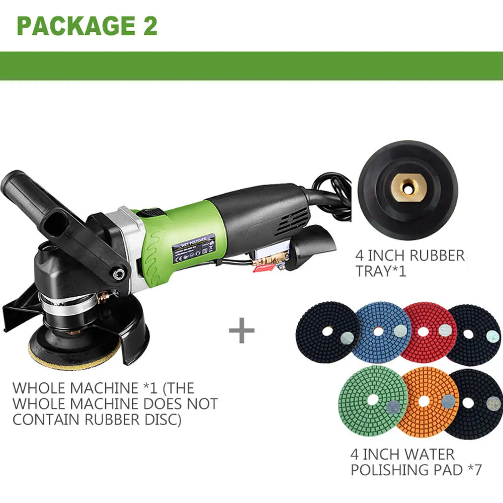 800 Вт электрическая водяная мельница для мрамора гранита камня полировальная